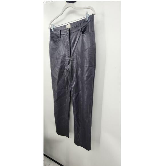 Wilfred Melina High Rise Faux Leather Pant Ardoise‎ Grey Size 10 - Picture 5 of 12